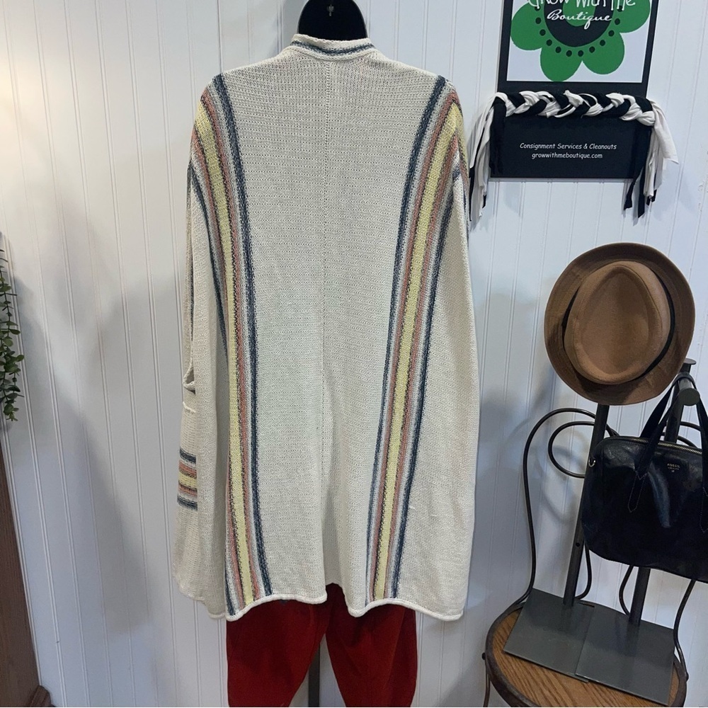Free people Striped Open-Front Cardigan Sweater XS - Picture 2 of 6